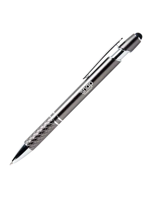 Valencia Gunmetal Stylus Pen - Black Ink w/Snap Finance Logo