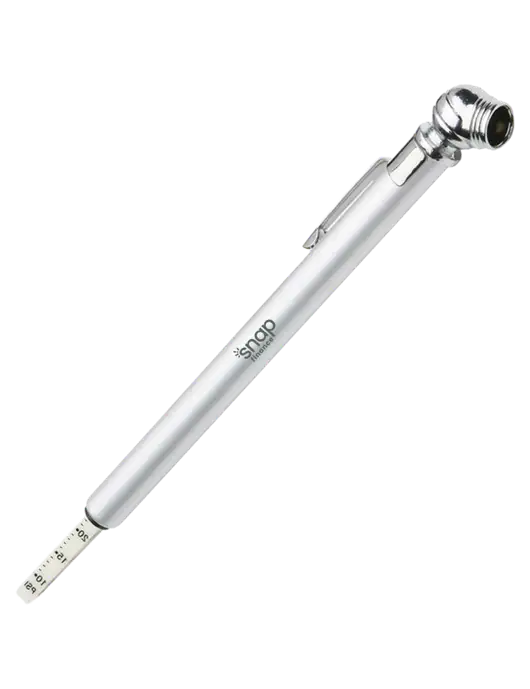 Quick View Silver Tire Gauge w/Snap Finance Logo