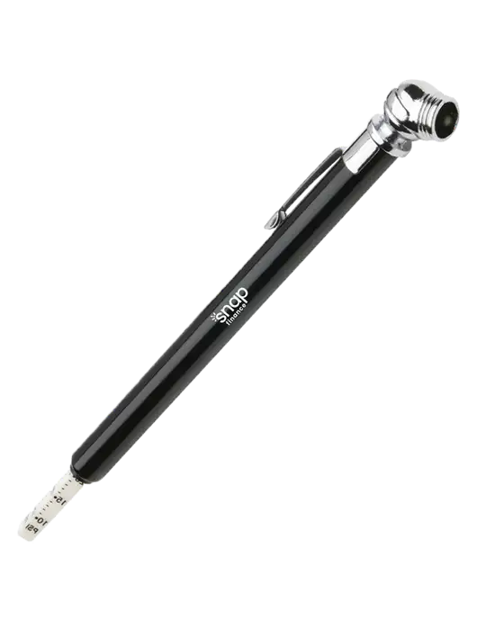 Quick View Black Tire Gauge w/Snap Finance Logo