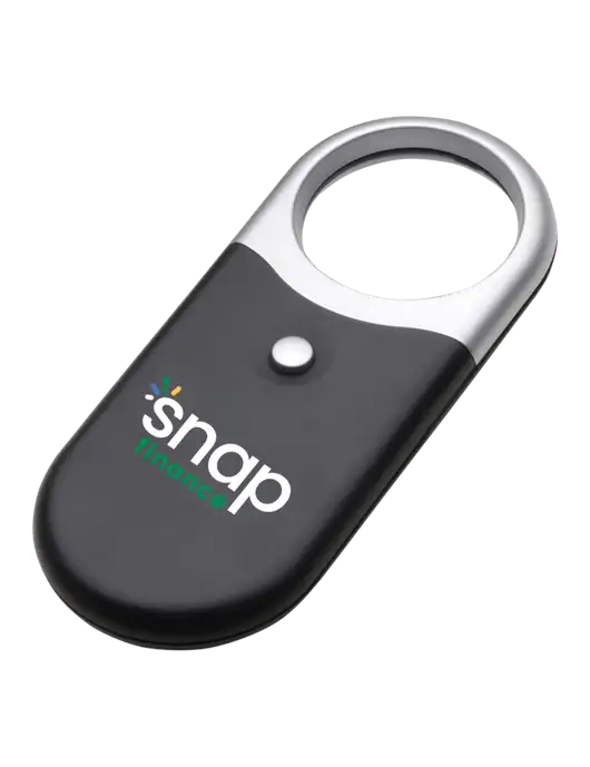 Compact Black Magnifier Light w/Snap Finance Logo