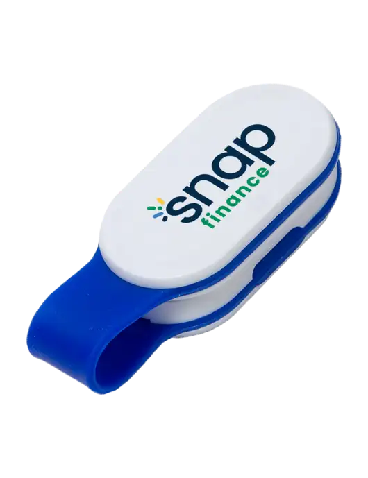 Magna Clip Blue Personal Safety Light w/Snap Finance Logo