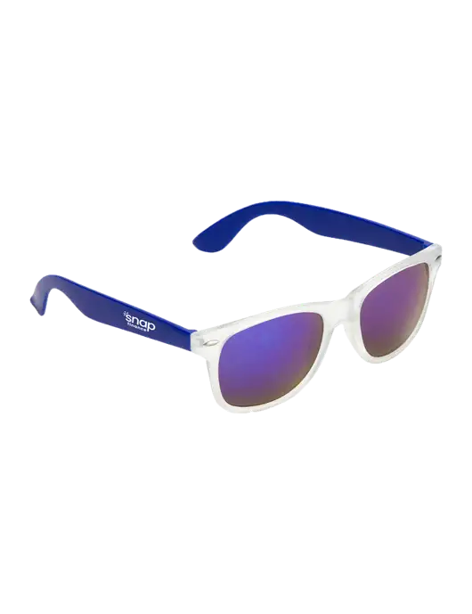 Key West Blue Mirrored Sunglasses w/Snap Finance Logo
