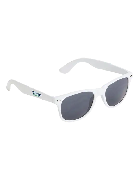 Daytona White Sunglasses w/Snap Finance Logo