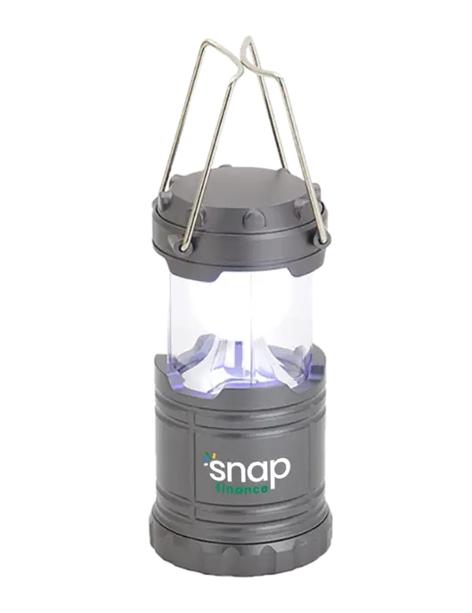 Gunmetal Mini Retro Lantern w/Snap Finance Logo