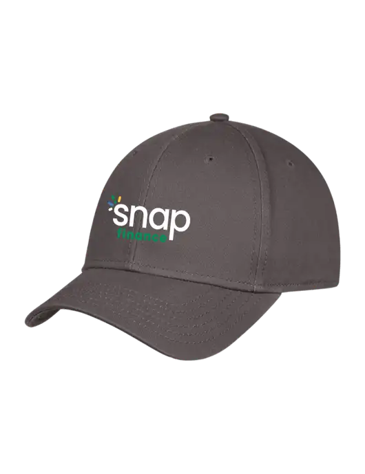 Charcoal Structured Cap Hook & Loop w/Snap Finance Logo