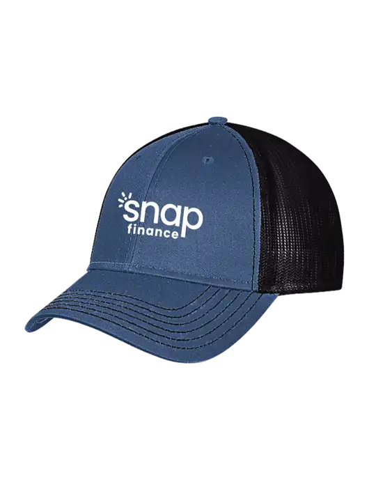 Dark Royal/Black Mesh Trucker Cap Snap Back w/Snap Finance Logo