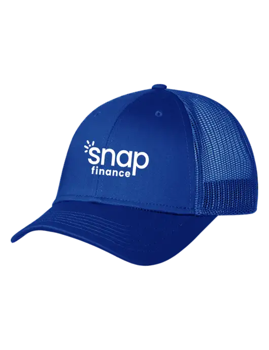 Royal Mesh Trucker Cap Snap Back w/Snap Finance Logo