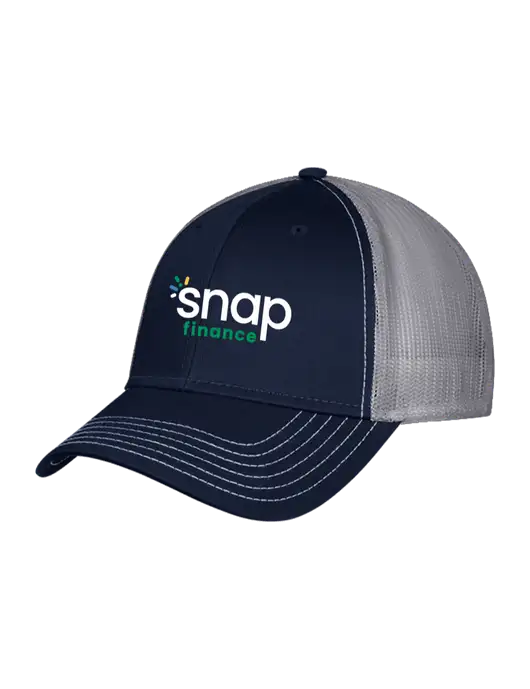 Navy/Grey Mesh Trucker Cap Snap Back w/Snap Finance Logo