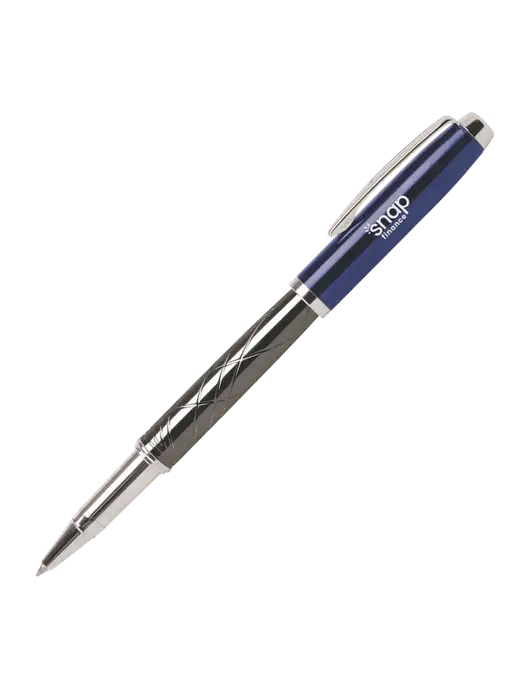 Modernist Blue Rollerball Pen - Black Ink w/Snap Finance Logo