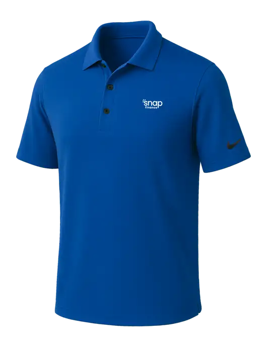 NIKE Dark Royal Dri-Fit Micro Pique Polo w/Snap Finance Logo