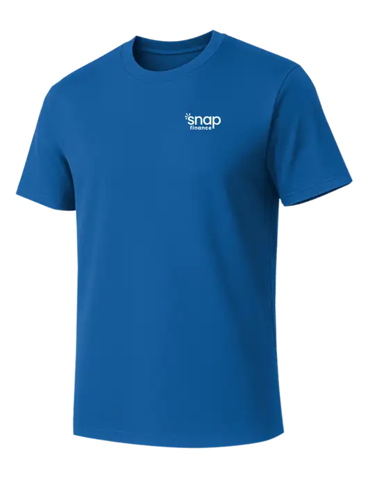 Allmade Royal Blue Organic Cotton Tee w/Snap Finance Logo
