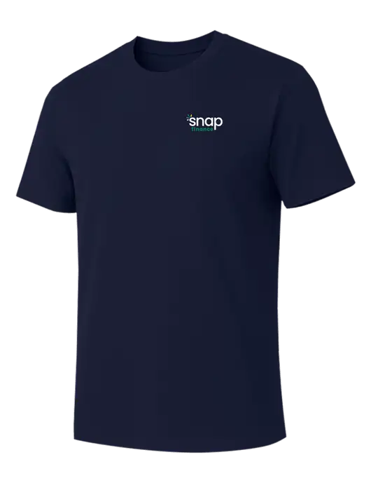 Allmade Dark Navy Organic Cotton Tee w/Snap Finance Logo