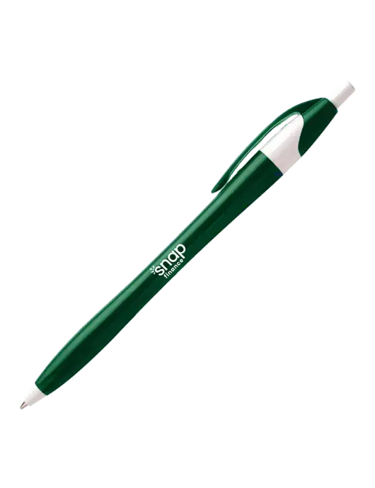 Novella Green/White Executive Pen - Blue Ink w/Snap Finance Logo