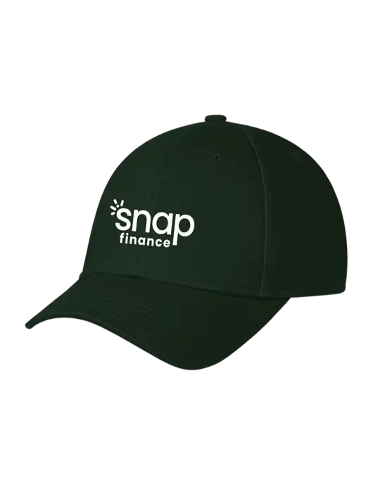 Dark Green Structured Cap Hook & Loop w/Snap Finance Logo