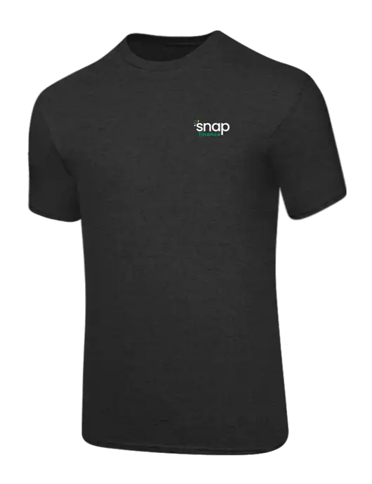 Core Blend Dark Heather Grey T-Shirt w/Snap Finance Logo