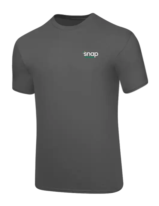 Core Blend Medium Grey T-Shirt w/Snap Finance Logo