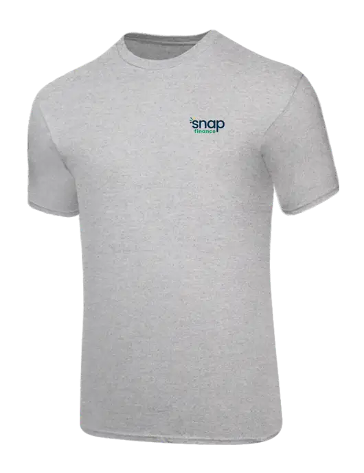 Core Blend Light Grey Heather T-Shirt w/Snap Finance Logo