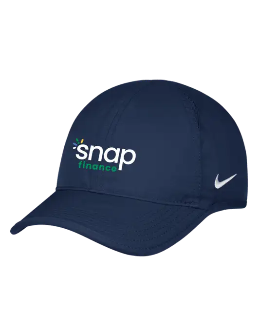 Nike Navy Featherlight Cap w/Snap Finance Logo