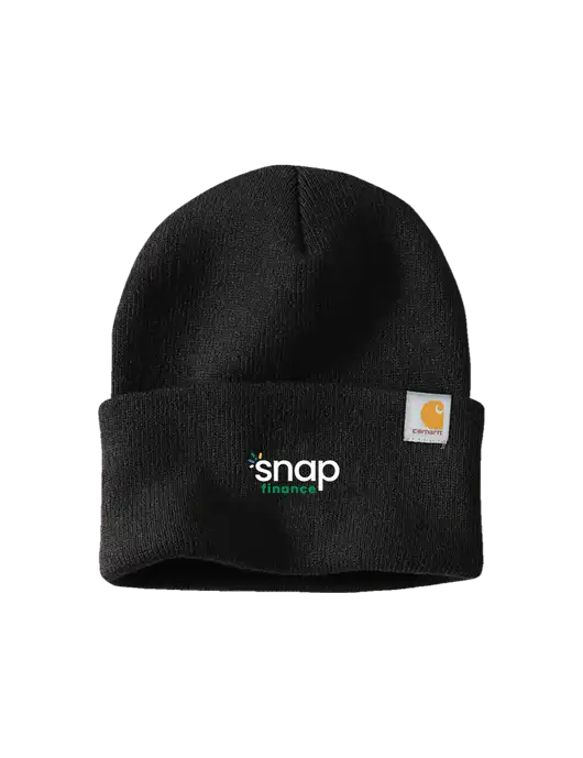 Carhartt Black Watch Cap 2.0 w/Snap Finance Logo