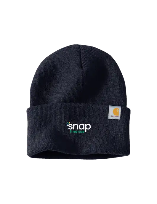 Carhartt Navy Watch Cap 2.0 w/Snap Finance Logo