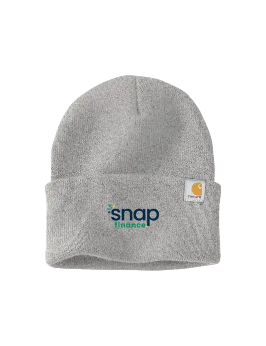 Carhartt Light Grey Heather Watch Cap 2.0 w/Snap Finance Logo