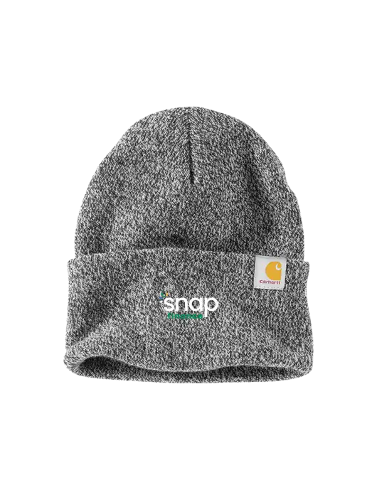 Carhartt Medium Grey Heather Watch Cap 2.0 w/Snap Finance Logo