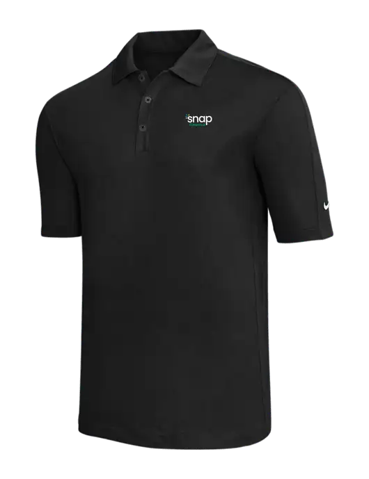 Nike Black Tech Sport Dri-FIT Polo w/Snap Finance Logo