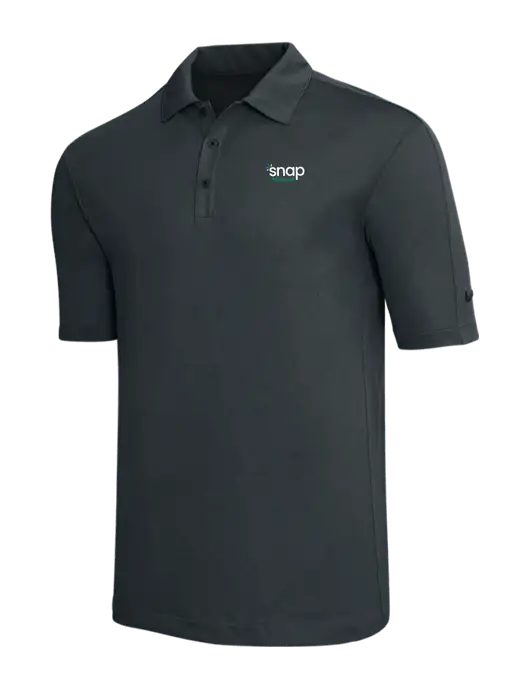 Nike Dark Grey Tech Sport Dri-FIT Polo w/Snap Finance Logo