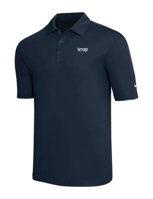 Nike Navy Tech Sport Dri-FIT Polo w/Snap Finance Logo