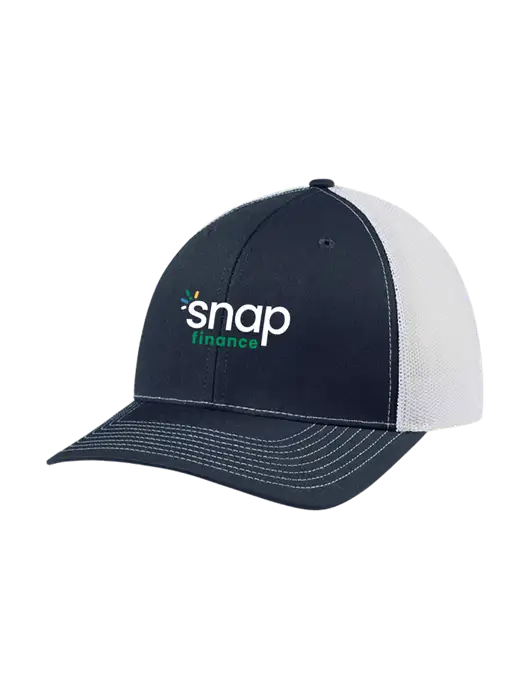 Richardson Adjustable Snapback Original 112 Trucker Cap Navy w/White Mesh w/Snap Finance Logo