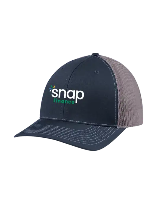 Richardson Adjustable Snapback Original 112 Trucker Cap Navy w/Charcoal Mesh w/Snap Finance Logo