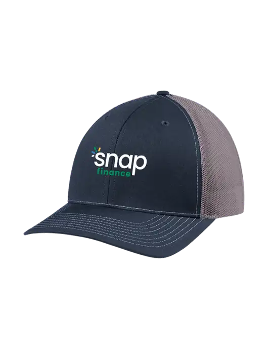 Richardson Adjustable Snapback Original 112 Trucker Cap Navy w/Charcoal Mesh w/Snap Finance Logo