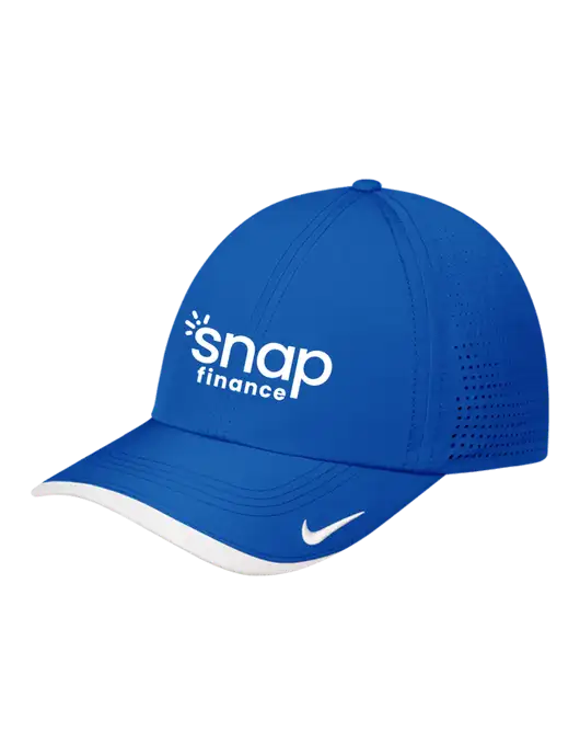 Nike Royal/White Dri-FIT Perforated Performance Cap w/Snap Finance Logo