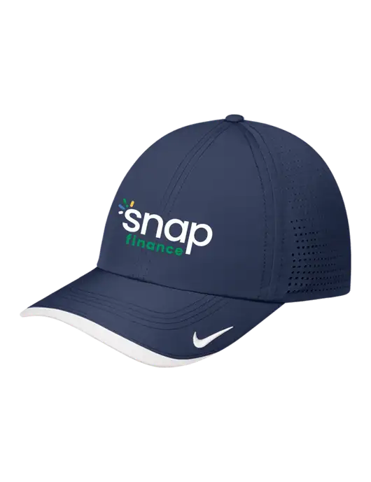 Nike Navy/White Dri-FIT Perforated Performance Cap w/Snap Finance Logo