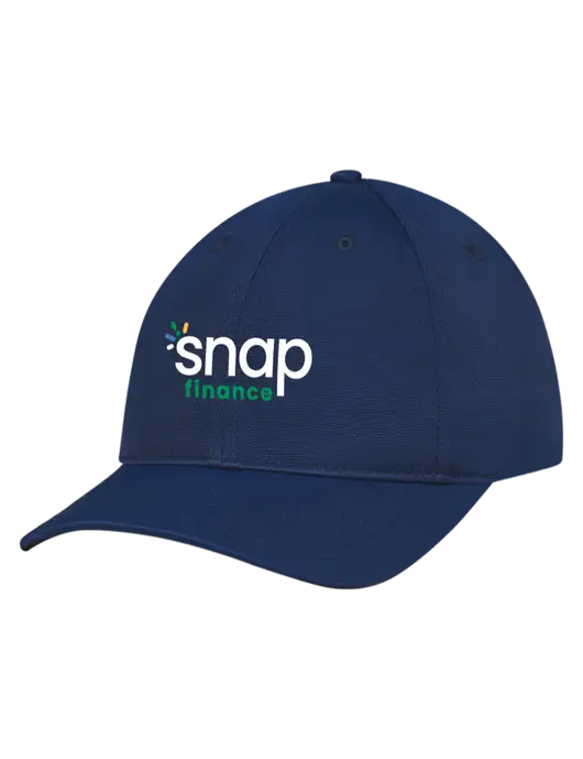 Navy Nylon Twill Performance Cap w/Snap Finance Logo