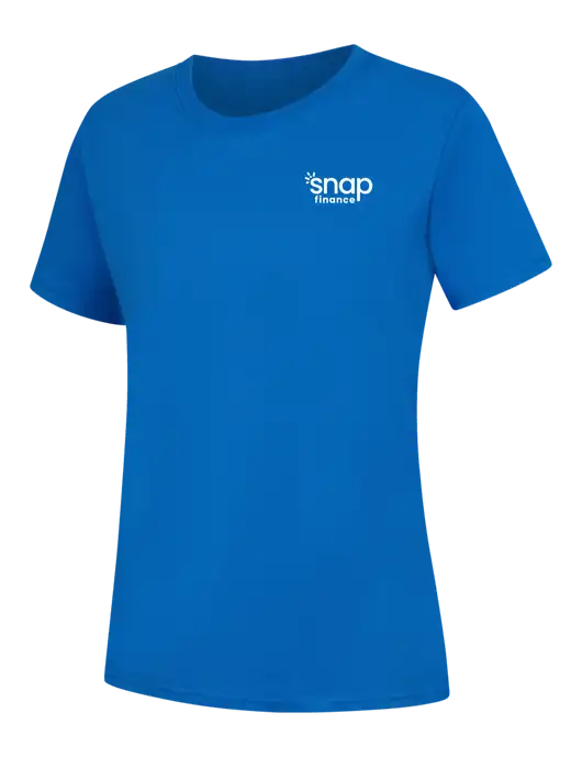 Womens Royal Blue Core Blend Tee w/Snap Finance Logo
