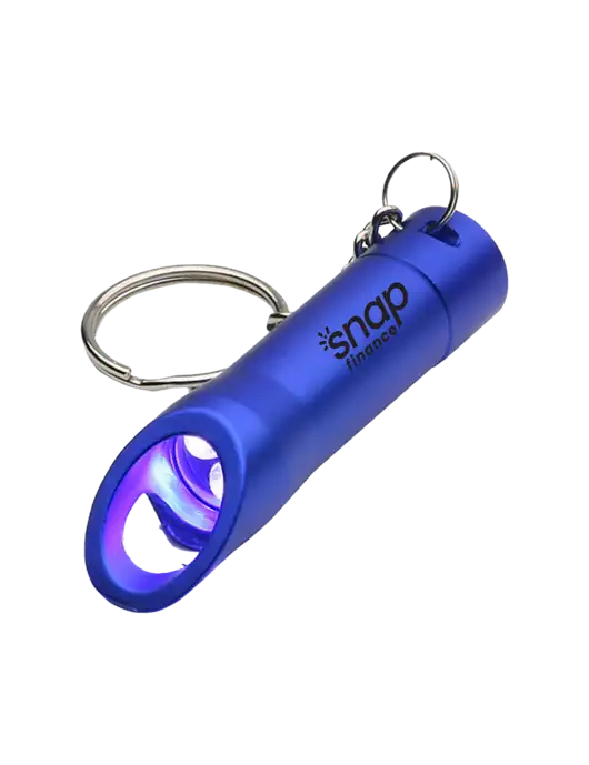 Royal Pocket LED Flashlight with Bottle Opener & Keychain w/Snap Finance Logo