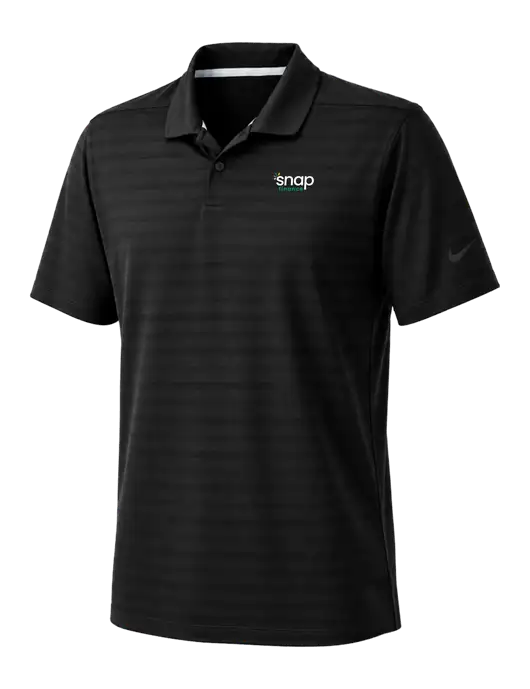 Nike Black Dri-FIT Vapor Jacquard Polo w/Snap Finance Logo