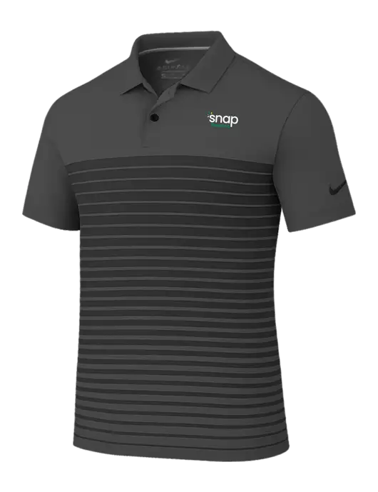 Nike Dark Grey Dri-FIT Vapor Block Polo w/Snap Finance Logo