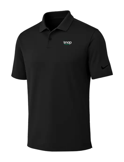 Nike Black Dri-FIT Vapor Polo w/Snap Finance Logo