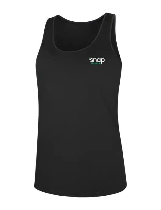 Womens Black PosiCharge Competitor Racerback Tank w/Snap Finance Logo
