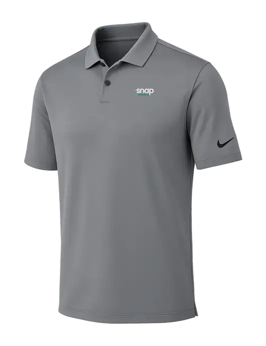 Nike Medium Grey Dri-FIT Vapor Polo w/Snap Finance Logo