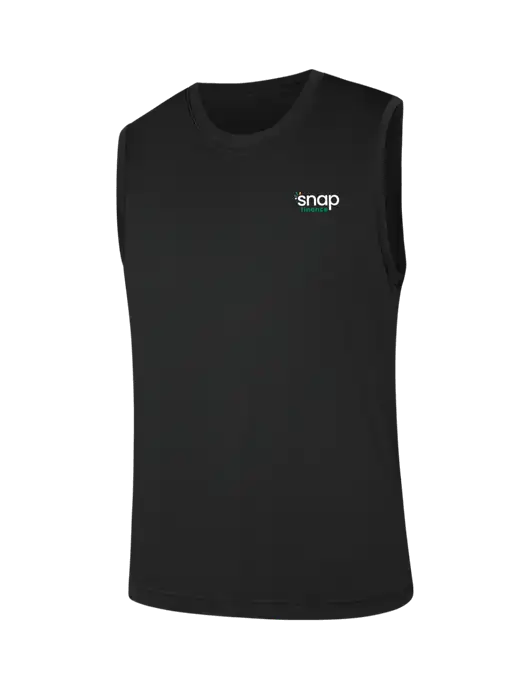 Sleeveless Black PosiCharge Competitor Tee w/Snap Finance Logo