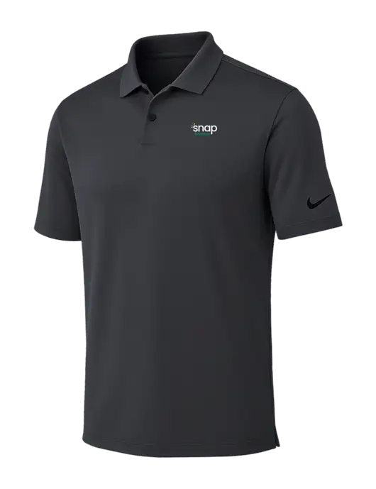 Nike Dark Grey Dri-FIT Vapor Polo w/Snap Finance Logo