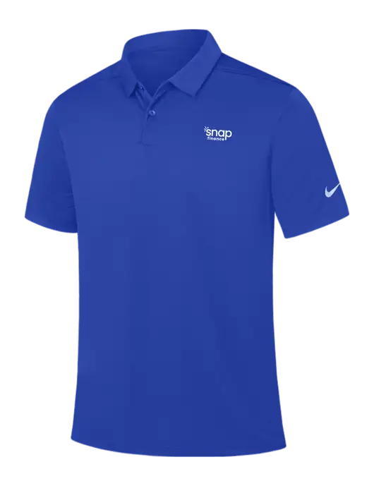 Nike Dark Royal Dry Essential Solid Polo w/Snap Finance Logo
