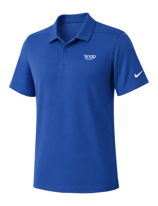 Nike Dark Royal Dry Essential Solid Polo w/Snap Finance Logo