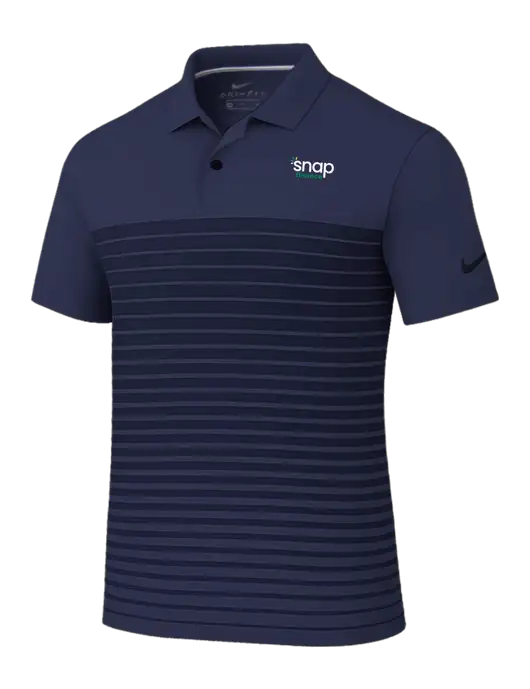 Nike Navy Dri-FIT Vapor Block Polo w/Snap Finance Logo