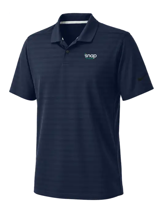 Nike Navy Dri-FIT Vapor Jacquard Polo w/Snap Finance Logo
