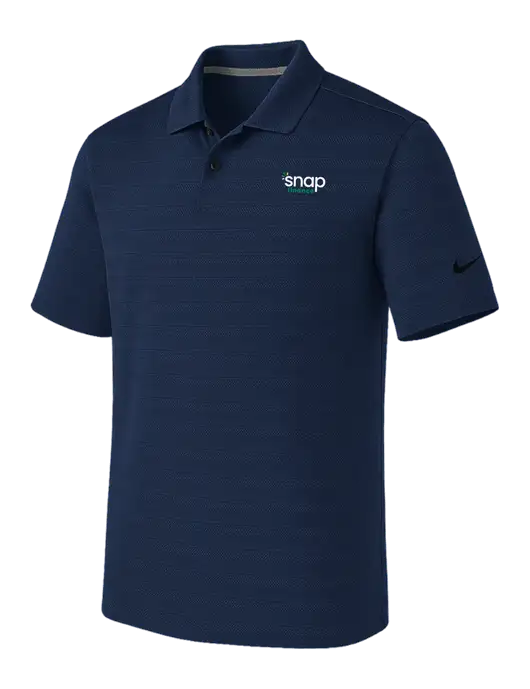 Nike Navy Dri-FIT Vapor Jacquard Polo w/Snap Finance Logo
