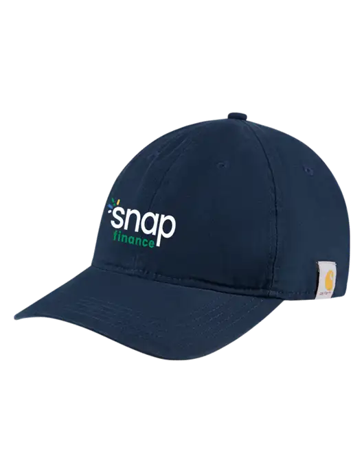 Carhartt Navy Cotton Canvas Cap w/Snap Finance Logo